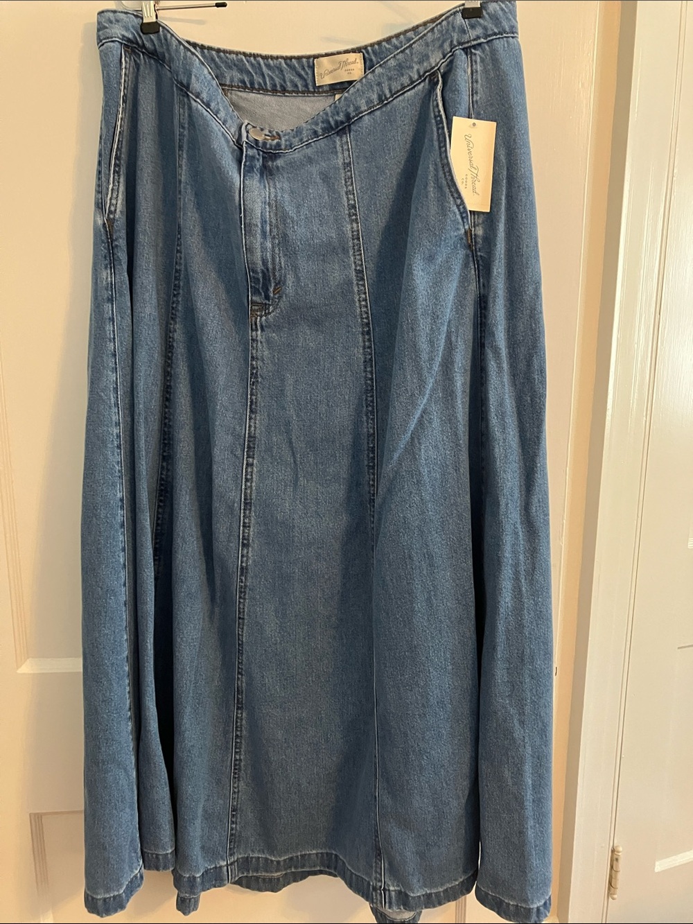 Target Light Blue Denim A-Line Maxi Skirt